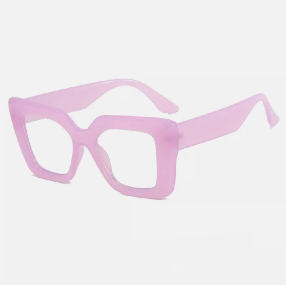 NEW Pink Oversize Fashion Glasses - Picture 3 of 9